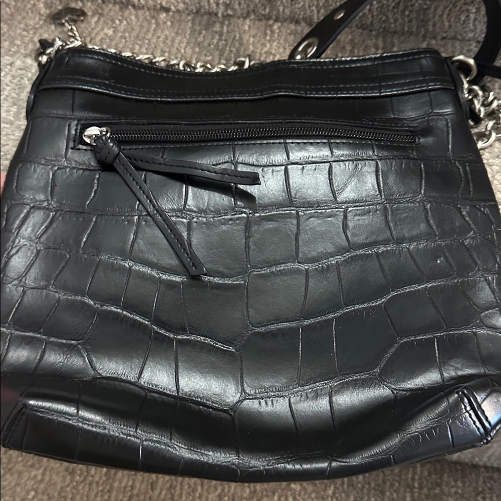 Harley Davidson genuine leather bag with alligator print studs and lepard print - Picture 5 of 10